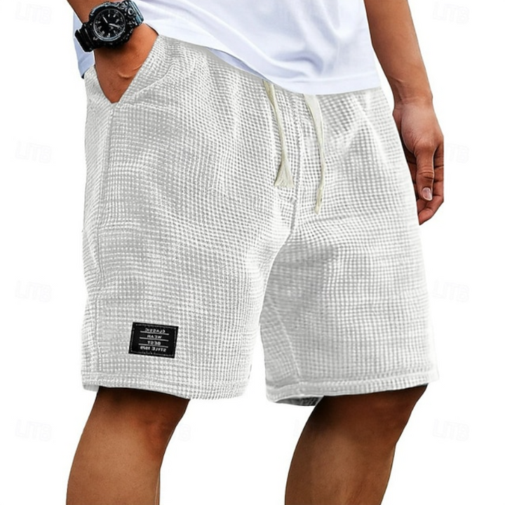 Godwin - Atmungsaktive Waffelpiqué-Shorts