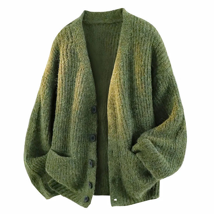 Galienne - Übergroßer Soft-Touch-Cardigan mit V-Ausschnitt