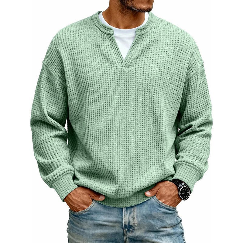 Arwel - Strukturierter Waffelstrickpullover