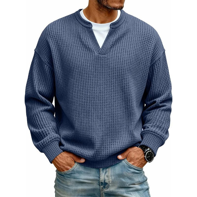 Arwel - Strukturierter Waffelstrickpullover