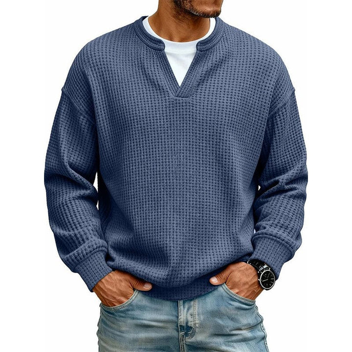 Arwel - Strukturierter Waffelstrickpullover