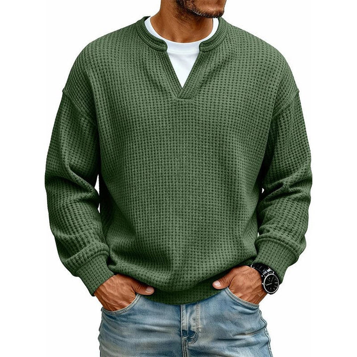 Arwel - Strukturierter Waffelstrickpullover