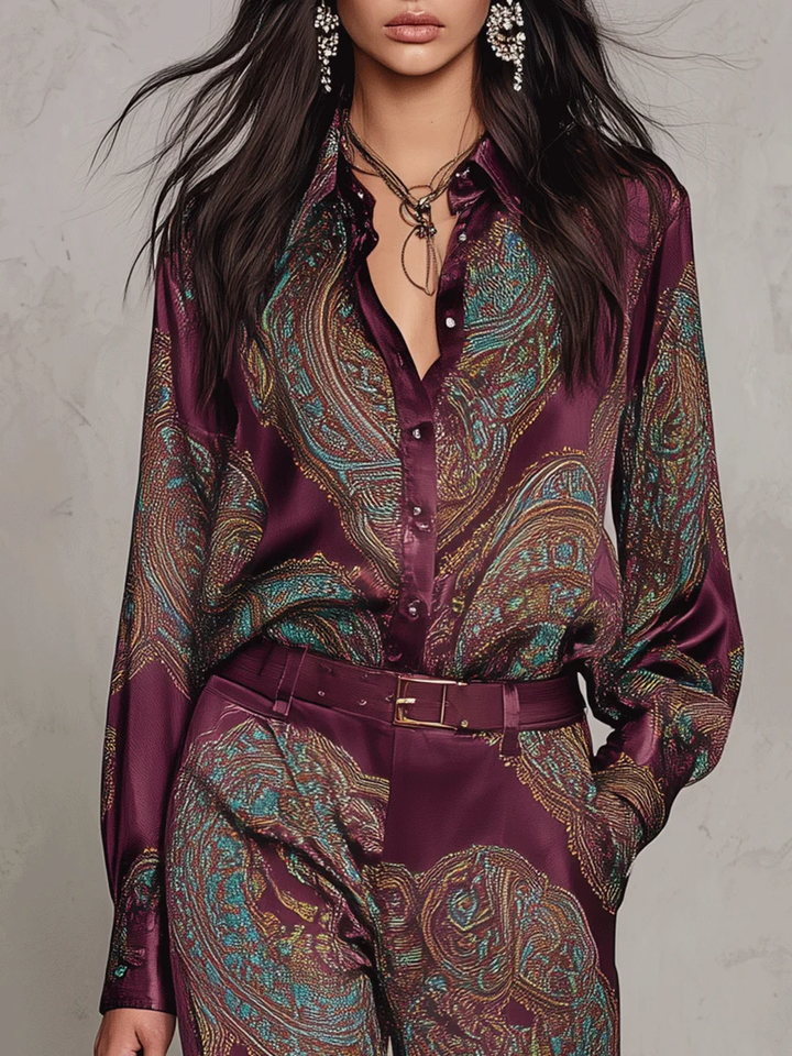 Jessamira - Seidiger Paisley-Zweiteiler