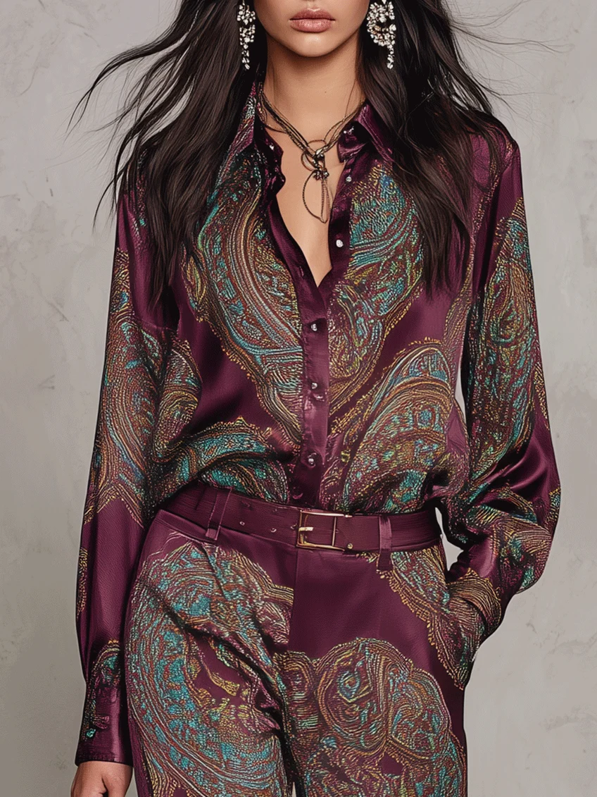 Lorelei - Seidiger Paisley-Zweiteiler