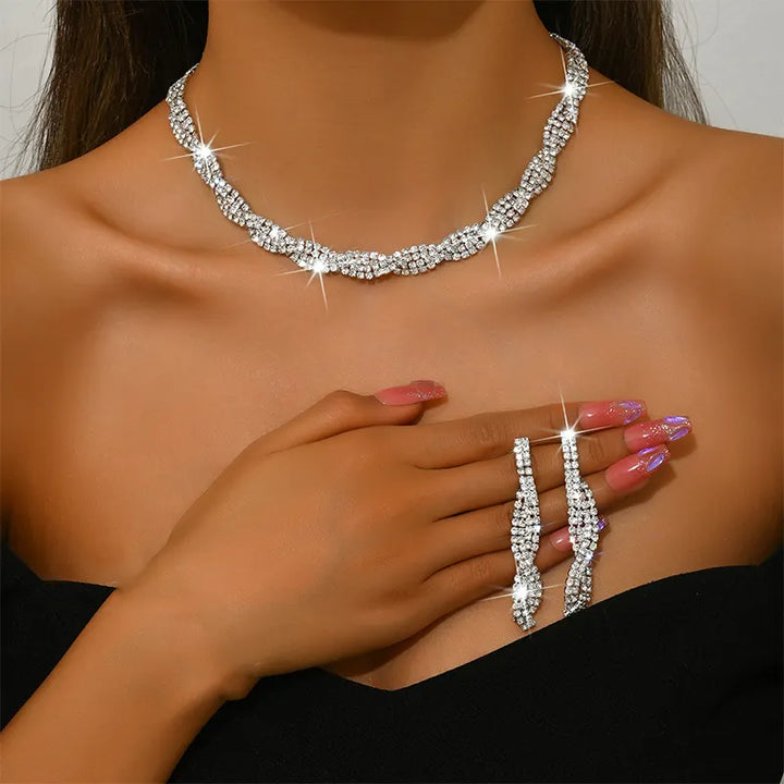 Alessara - Kristall-Twist-Schmuckset
