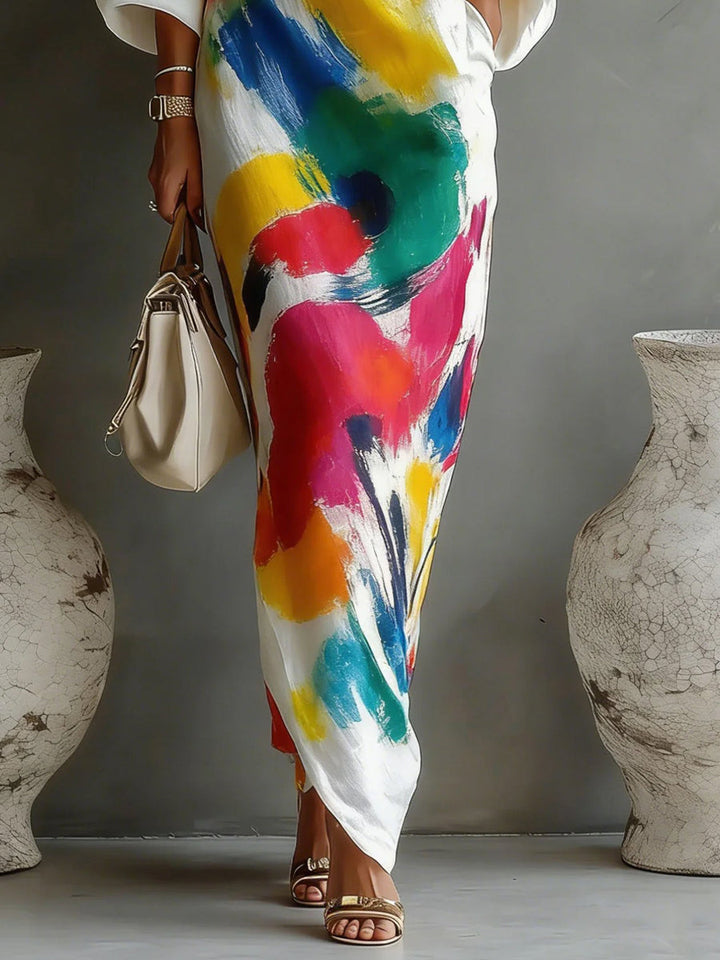 Adoressa - Skulpturales One-Shoulder-Maxikleid
