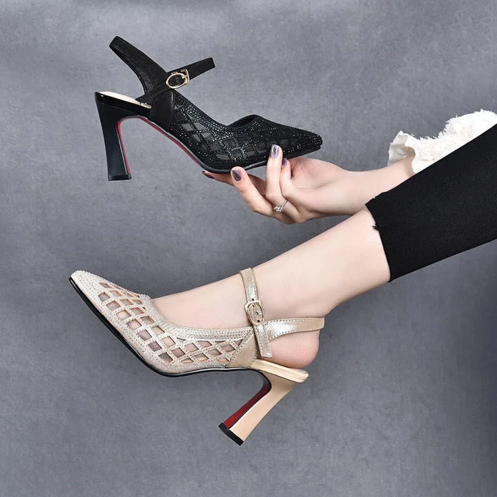 Delyse - Premium Pumps mit Blockabsatz