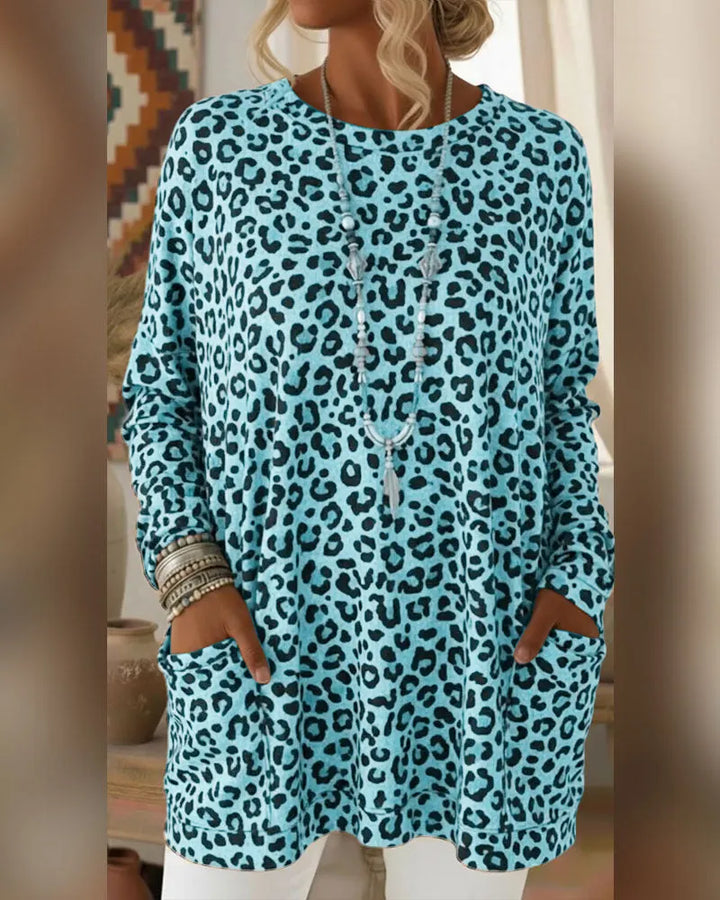 Calivelle - Softtouch-Langarmshirt mit Leopardenmuster