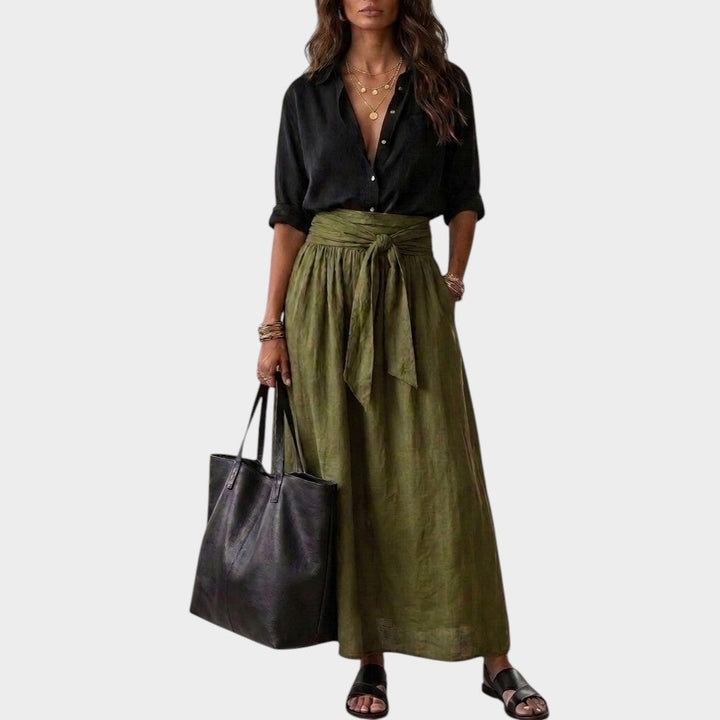 Salome - Set aus Relaxed-Fit-Bluse und Midirock