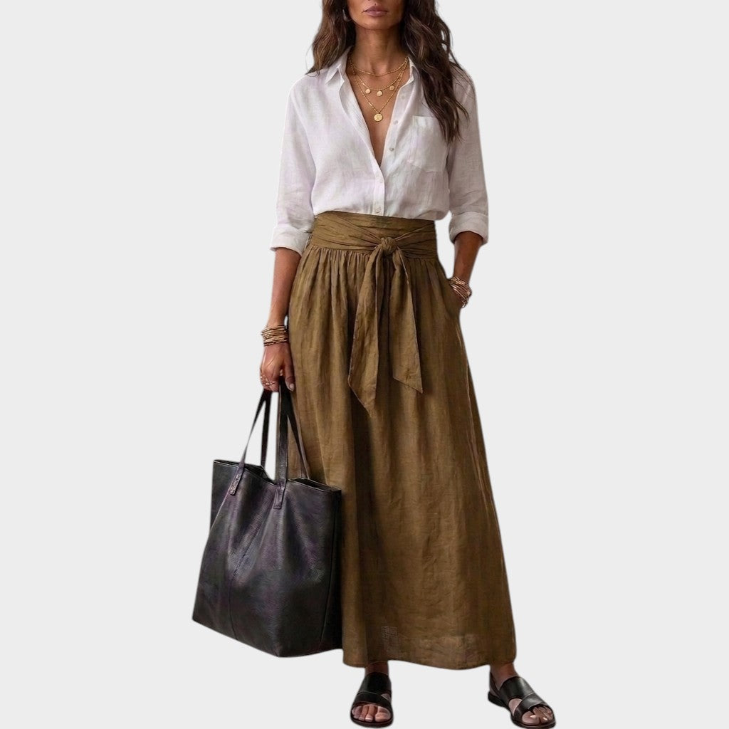 Salome - Set aus Relaxed-Fit-Bluse und Midirock