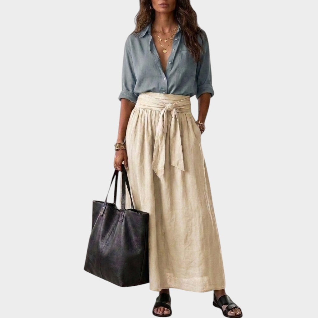 Salome - Set aus Relaxed-Fit-Bluse und Midirock