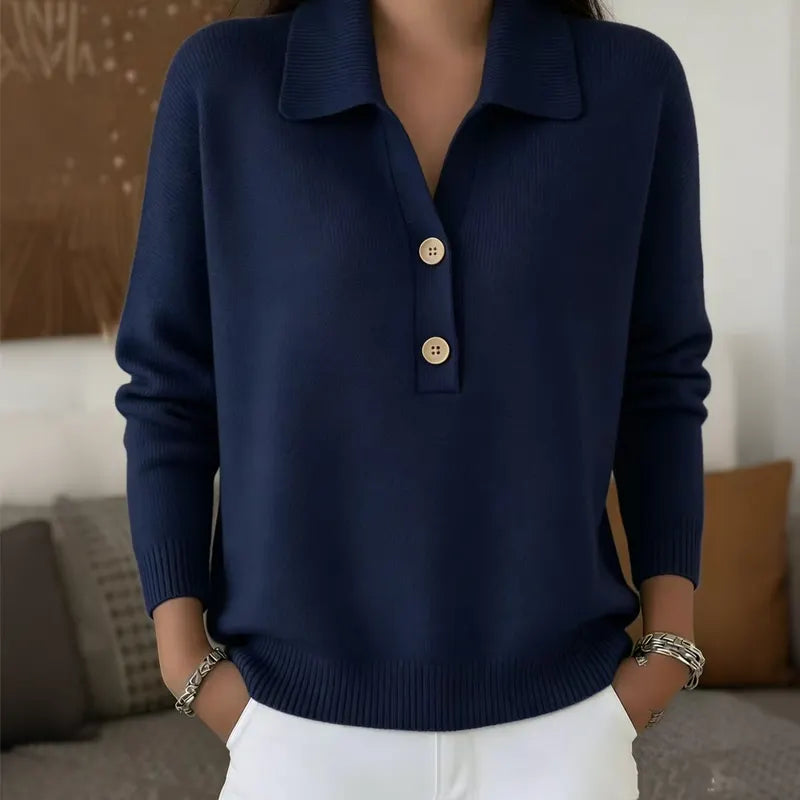 Marcellisse - Weicher V-Ausschnitt-Pullover
