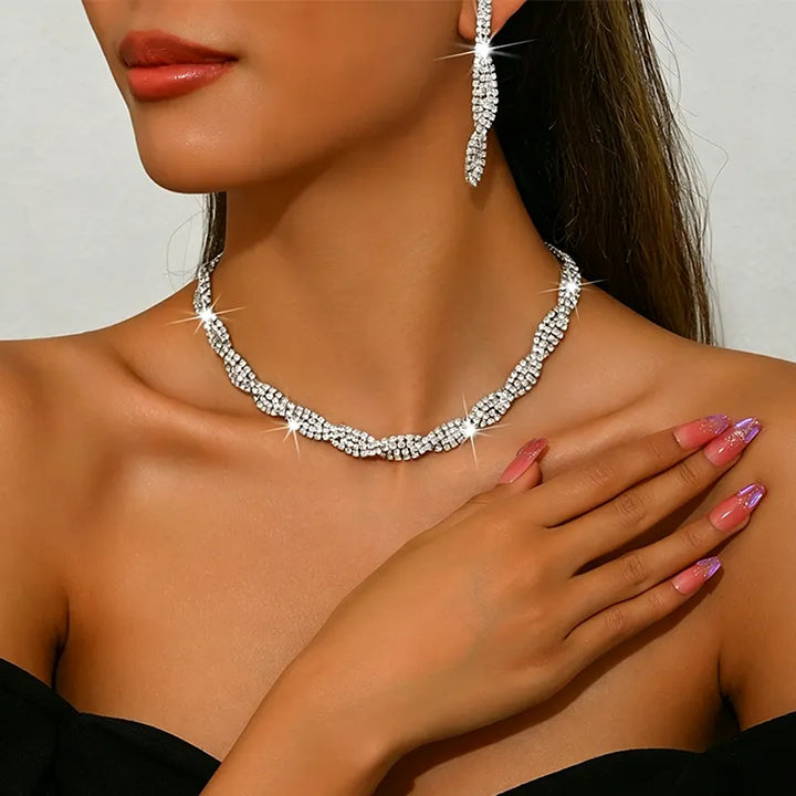 Alessara - Kristall-Twist-Schmuckset
