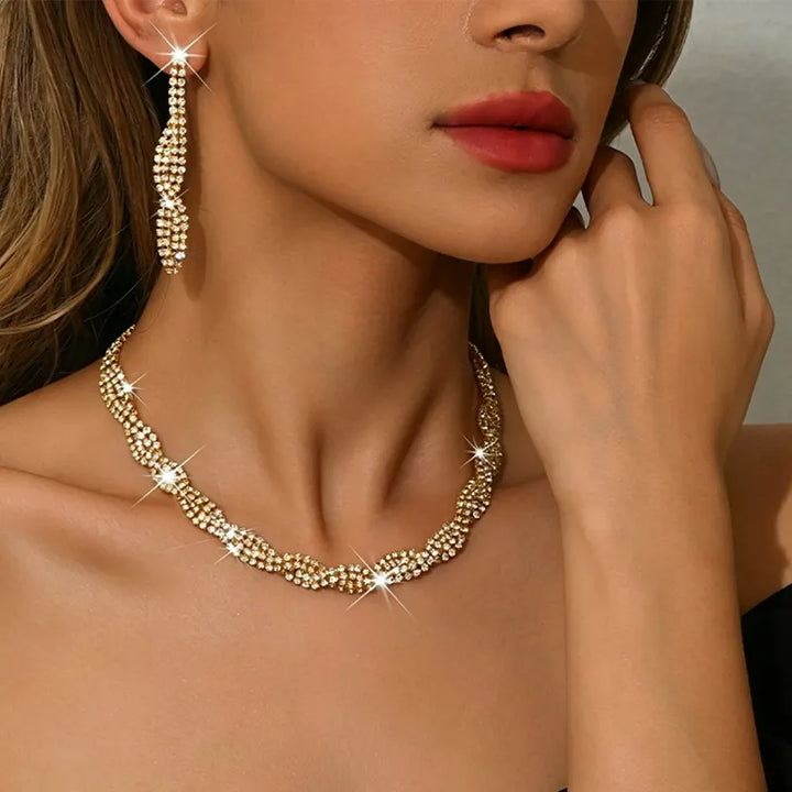 Alessara - Kristall-Twist-Schmuckset