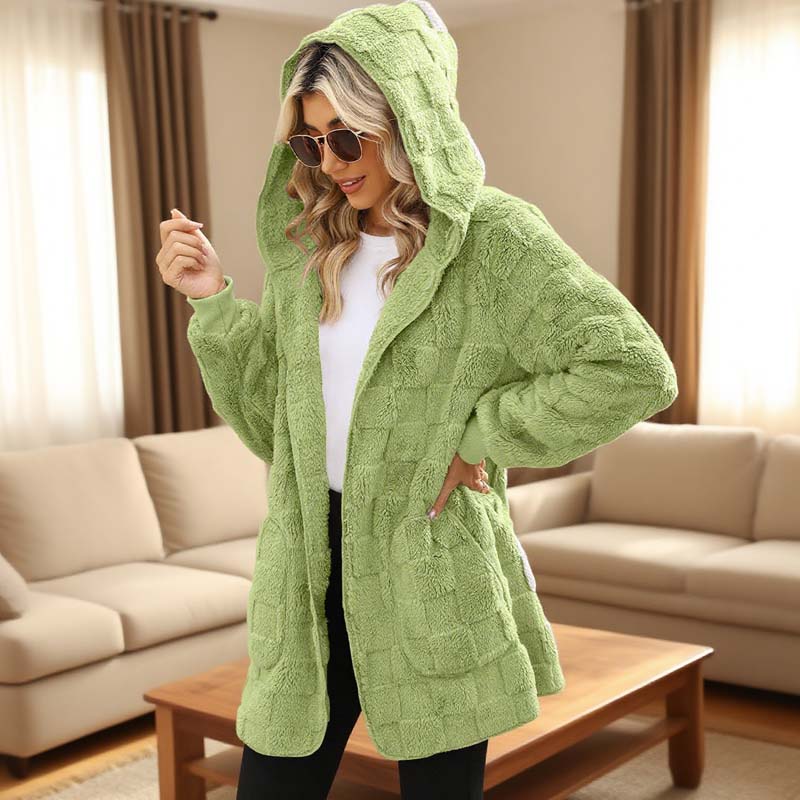 Zinnabelle - Plüschiger Kapuzen-Cardigan