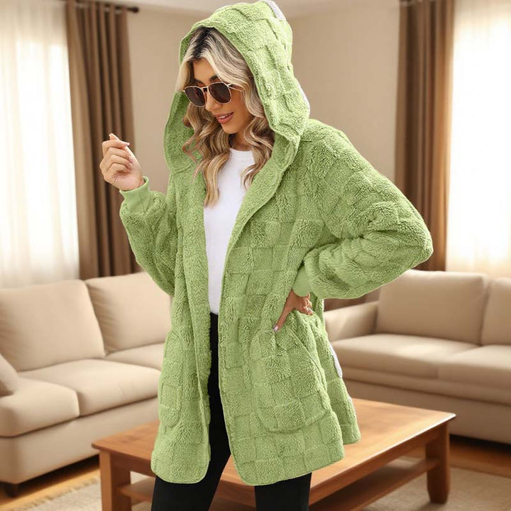 Zinnabelle - Plüschiger Kapuzen-Cardigan