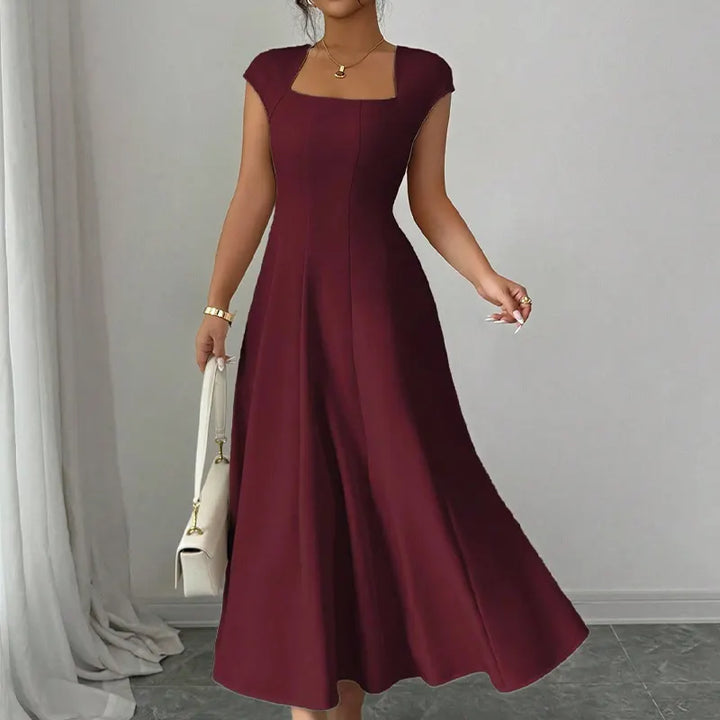 Ysolenne - Midikleid mit weichem Griff und quadratischem Ausschnitt