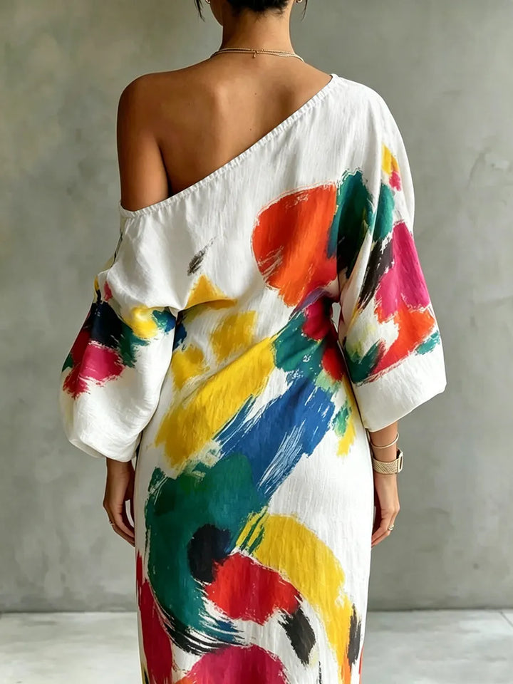 Adoressa - Skulpturales One-Shoulder-Maxikleid