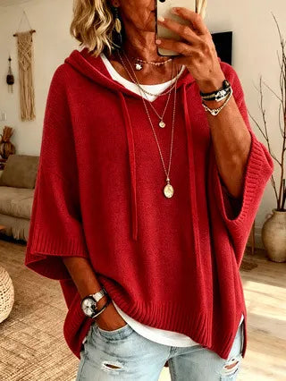 Celandria - Oversized-Kurzarm-Hoodie mit besonders weichem Griff