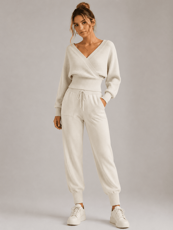 Adelyra - Gestreiftes zweiteiliges Lounge-Set