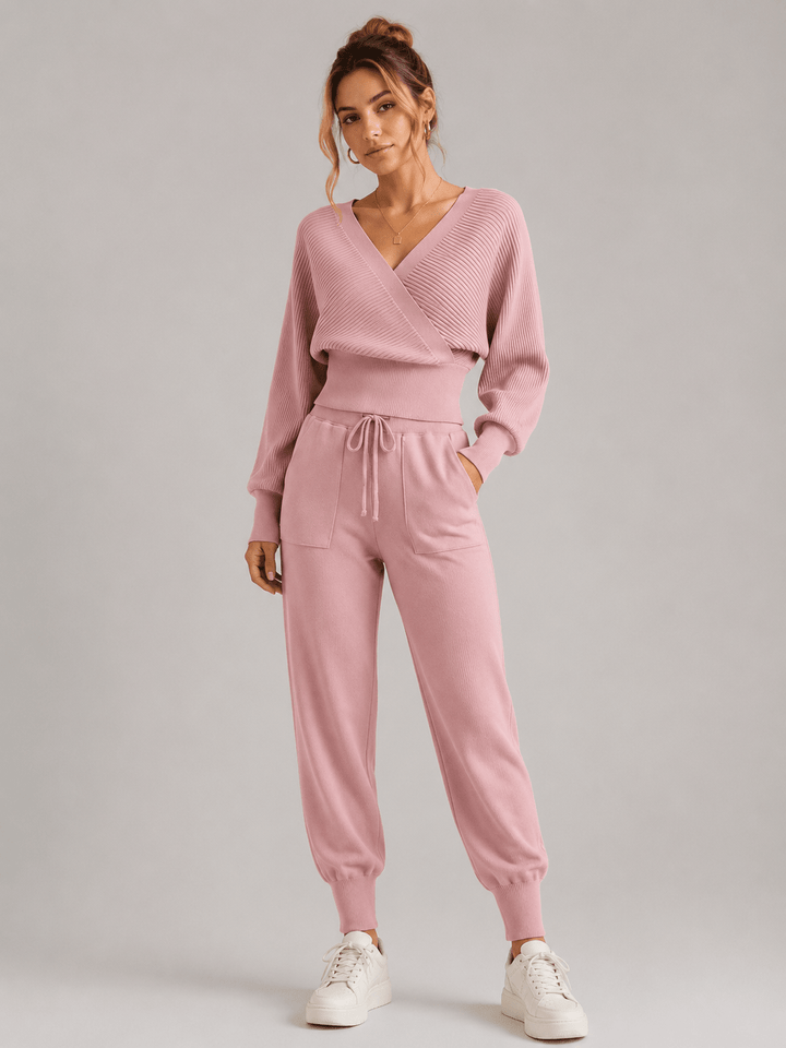 Adelyra - Gestreiftes zweiteiliges Lounge-Set