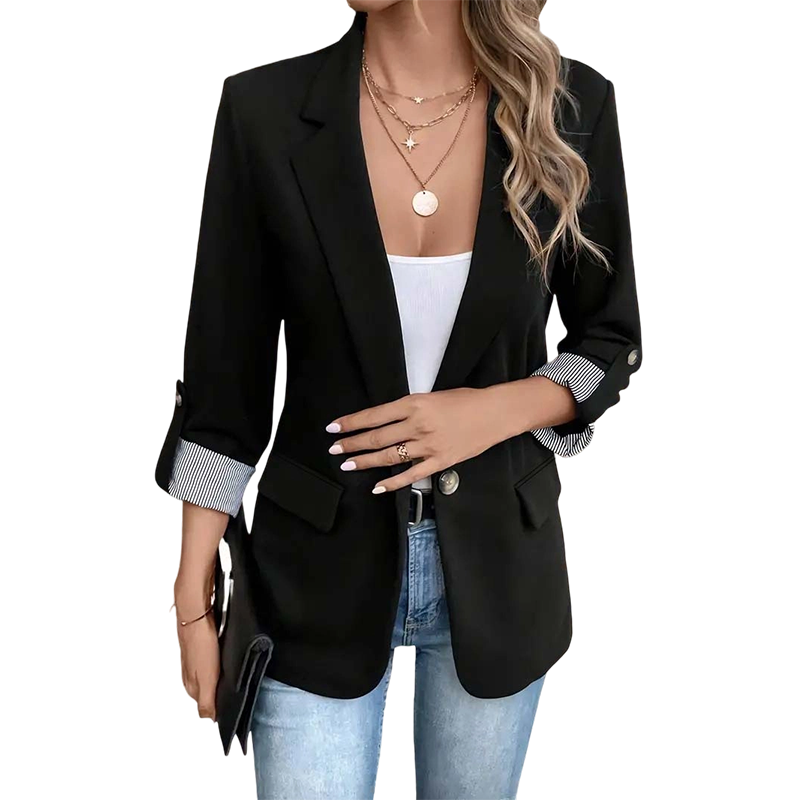 Celenya - Klassischer Blazer mit hochgekrempelten Ärmeln