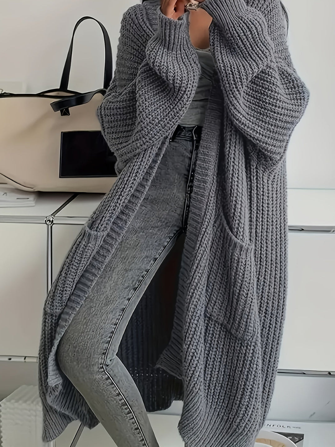 Rosalienne - Besonders weiche Long-Strickjacke