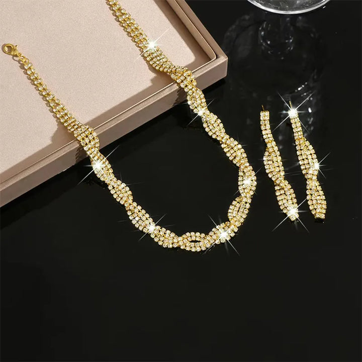 Alessara - Kristall-Twist-Schmuckset