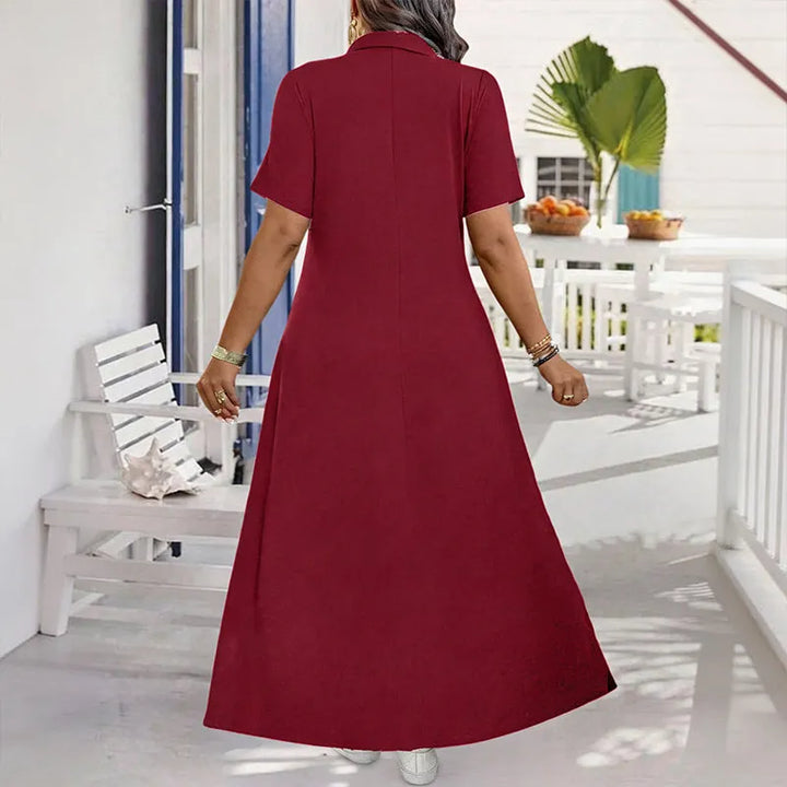 Primelle - Softtouch-Maxikleid mit Reißverschluss am Ausschnitt