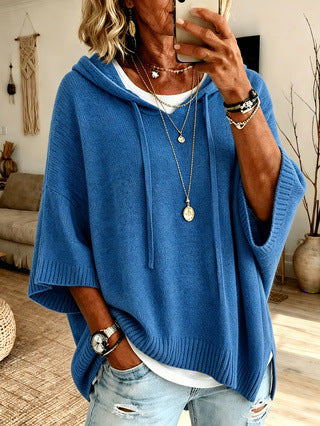 Celandria - Oversized-Kurzarm-Hoodie mit besonders weichem Griff