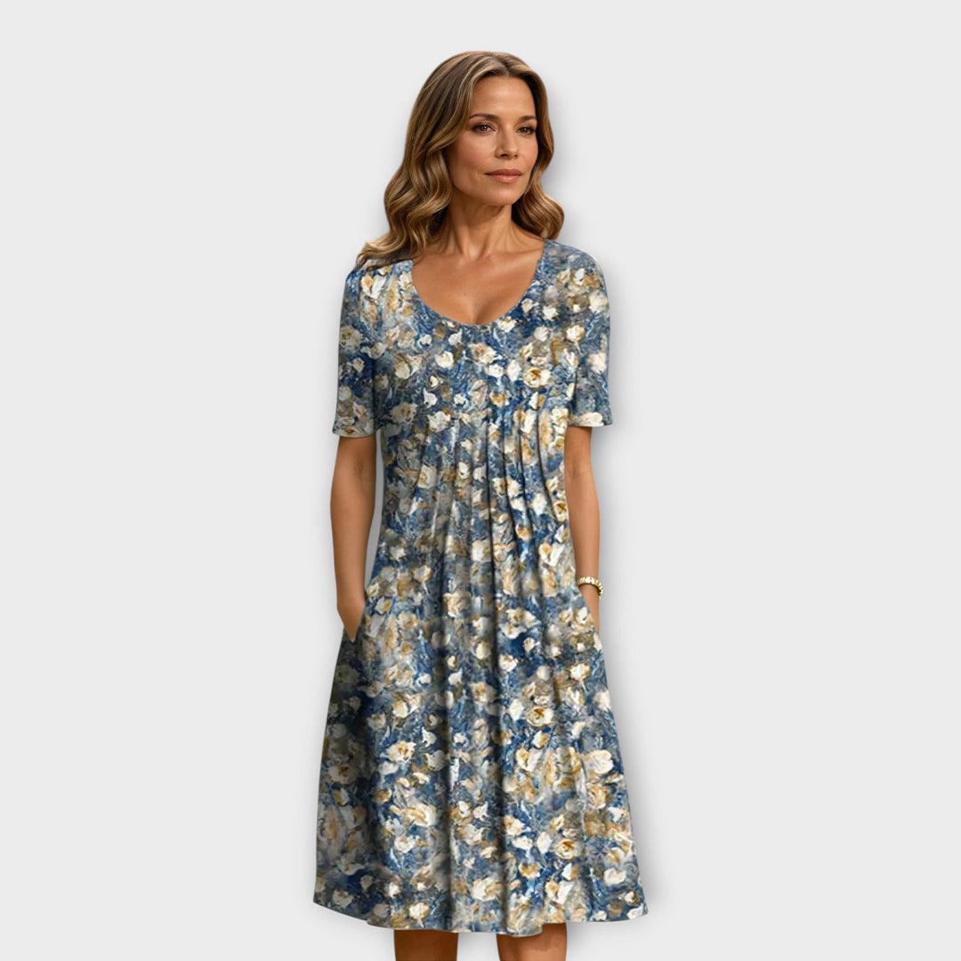 Ailith - Drapiertes Soft-Touch-Kleid