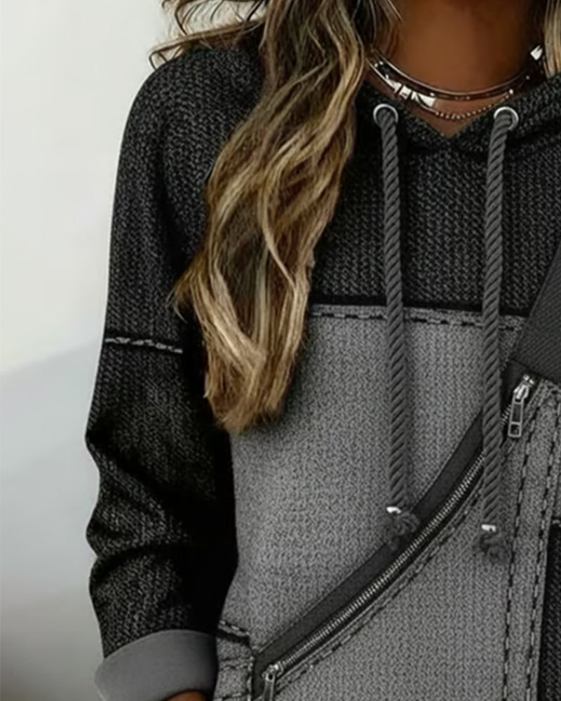 Eulanique - Strukturierter Zip-Hoodie