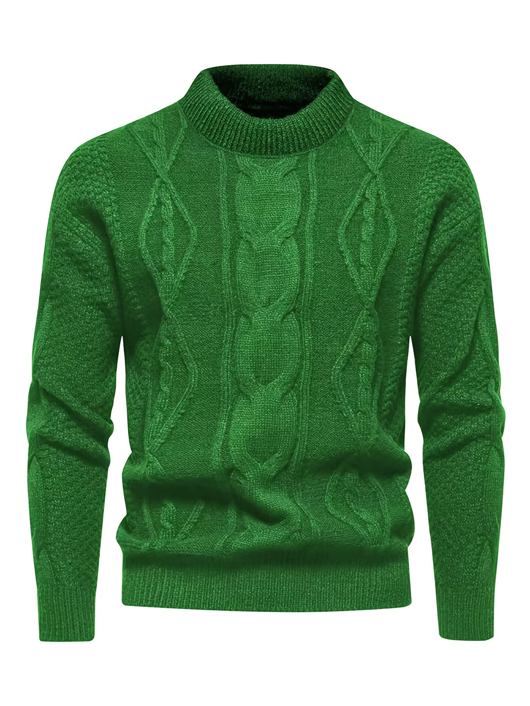 Kael - Zopfmuster-Pullover mit Stehkragen