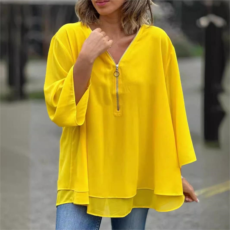 Brinavelle - Fließende Chiffon-Tunikabluse