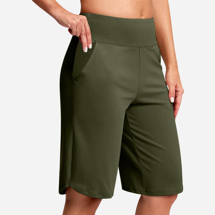 Odeliora - Hochtaillierte, komfortable Bermuda-Shorts