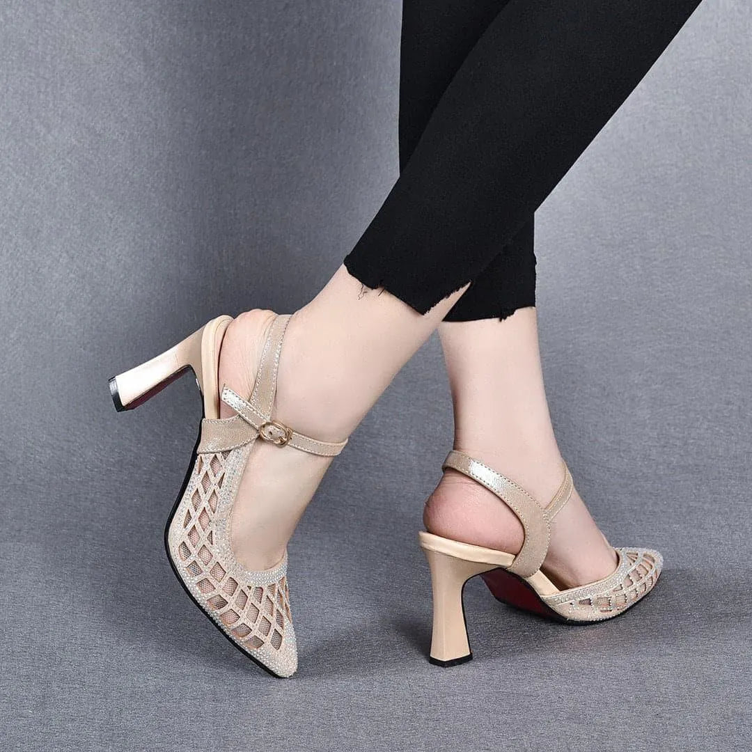 Delyse - Premium Pumps mit Blockabsatz