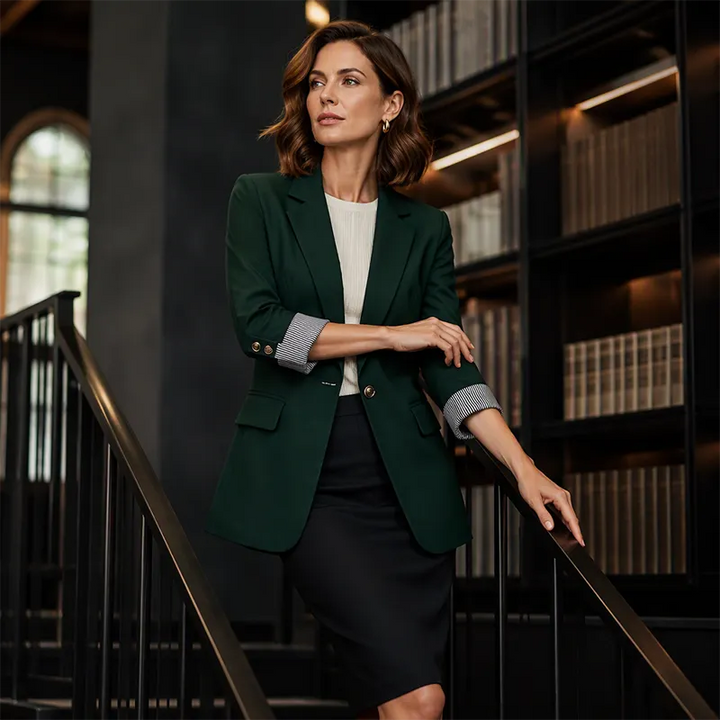 Celenya - Klassischer Blazer mit hochgekrempelten Ärmeln
