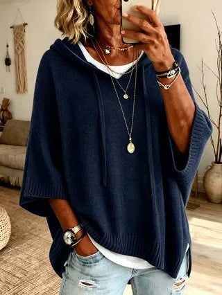 Celandria - Oversized-Kurzarm-Hoodie mit besonders weichem Griff