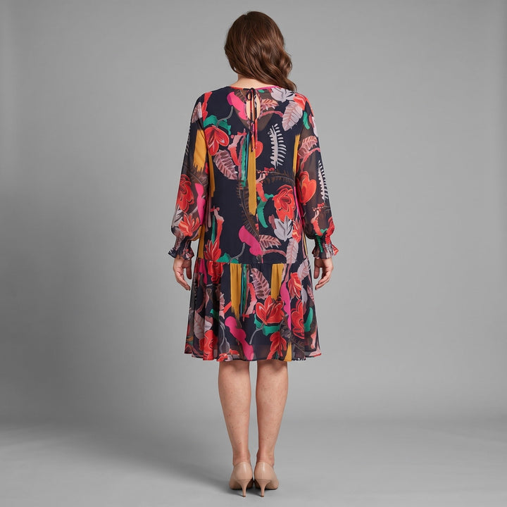 Anarose - Luftiges geblümtes Midikleid