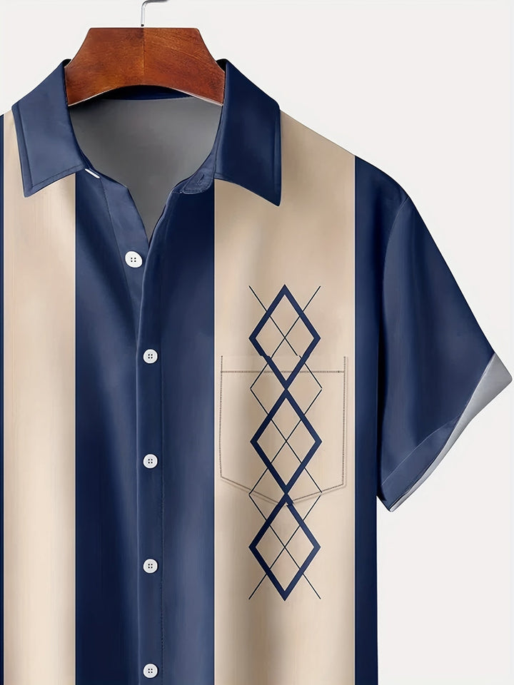 Morpeth - Gestreiftes Vintage-Henley-Shirt
