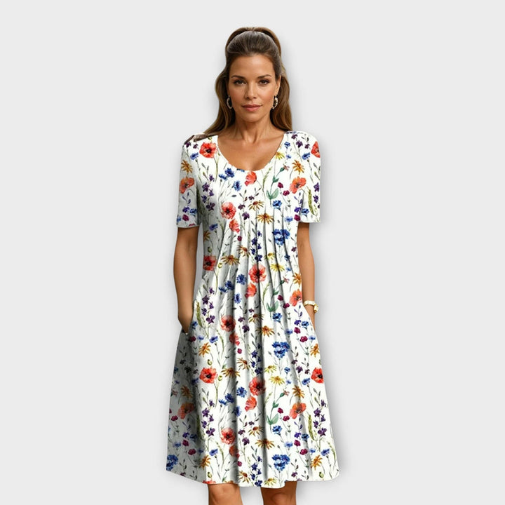 Ailith - Drapiertes Soft-Touch-Kleid