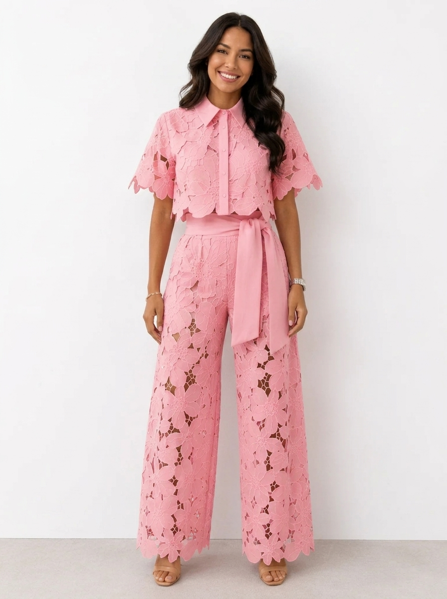 Avalina - Set aus Bluse und Hose mit weicher Haptik