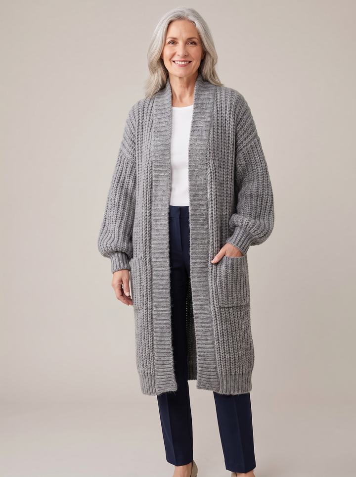 Rosalienne - Besonders weiche Long-Strickjacke