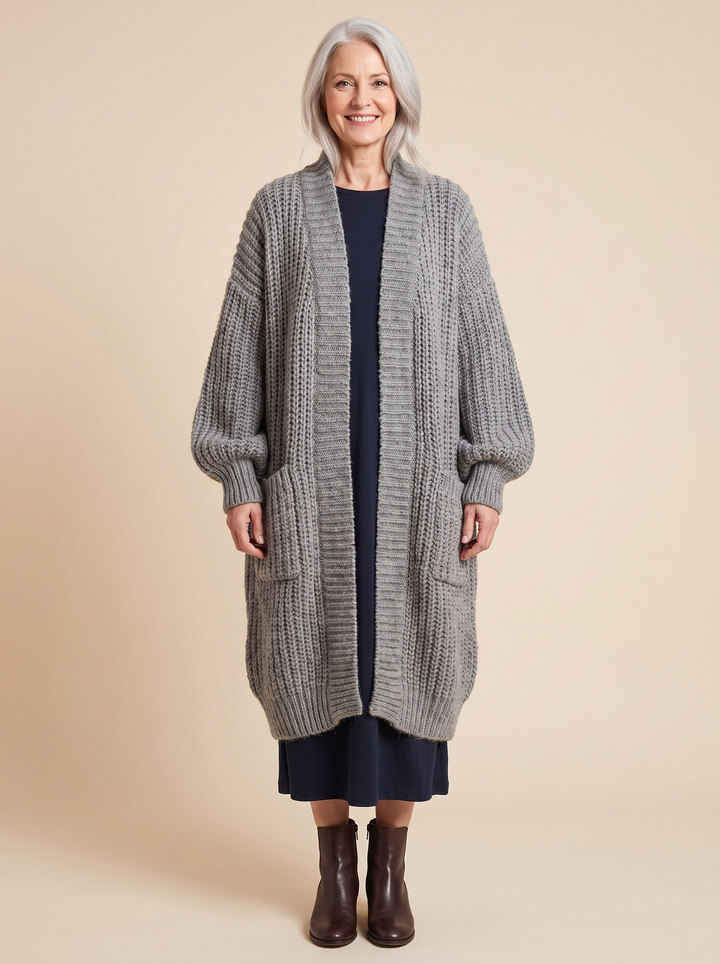 Rosalienne - Besonders weiche Long-Strickjacke