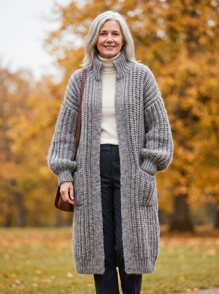 Rosalienne - Besonders weiche Long-Strickjacke