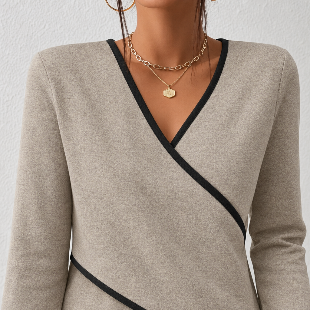 Arceline - Weicher V-Ausschnitt-Pullover