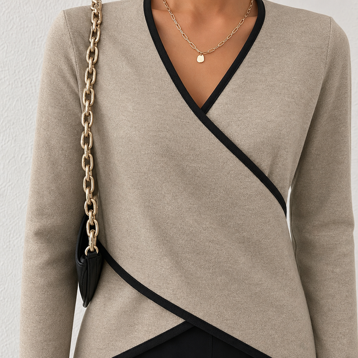 Arceline - Weicher V-Ausschnitt-Pullover