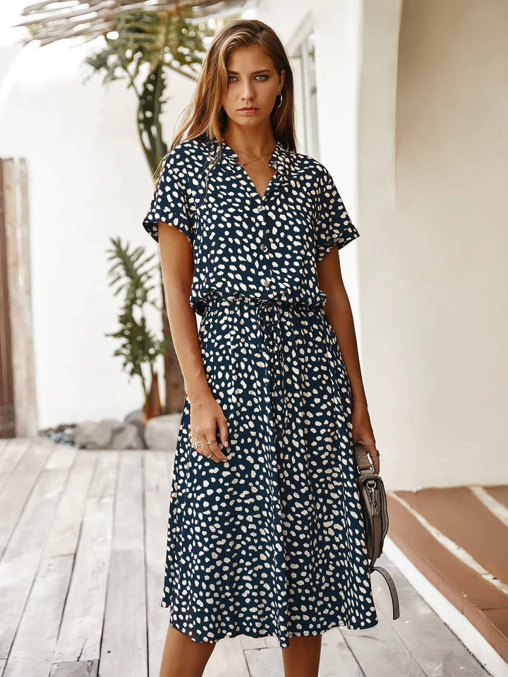 Viviana - Legeres Midikleid mit Kragen