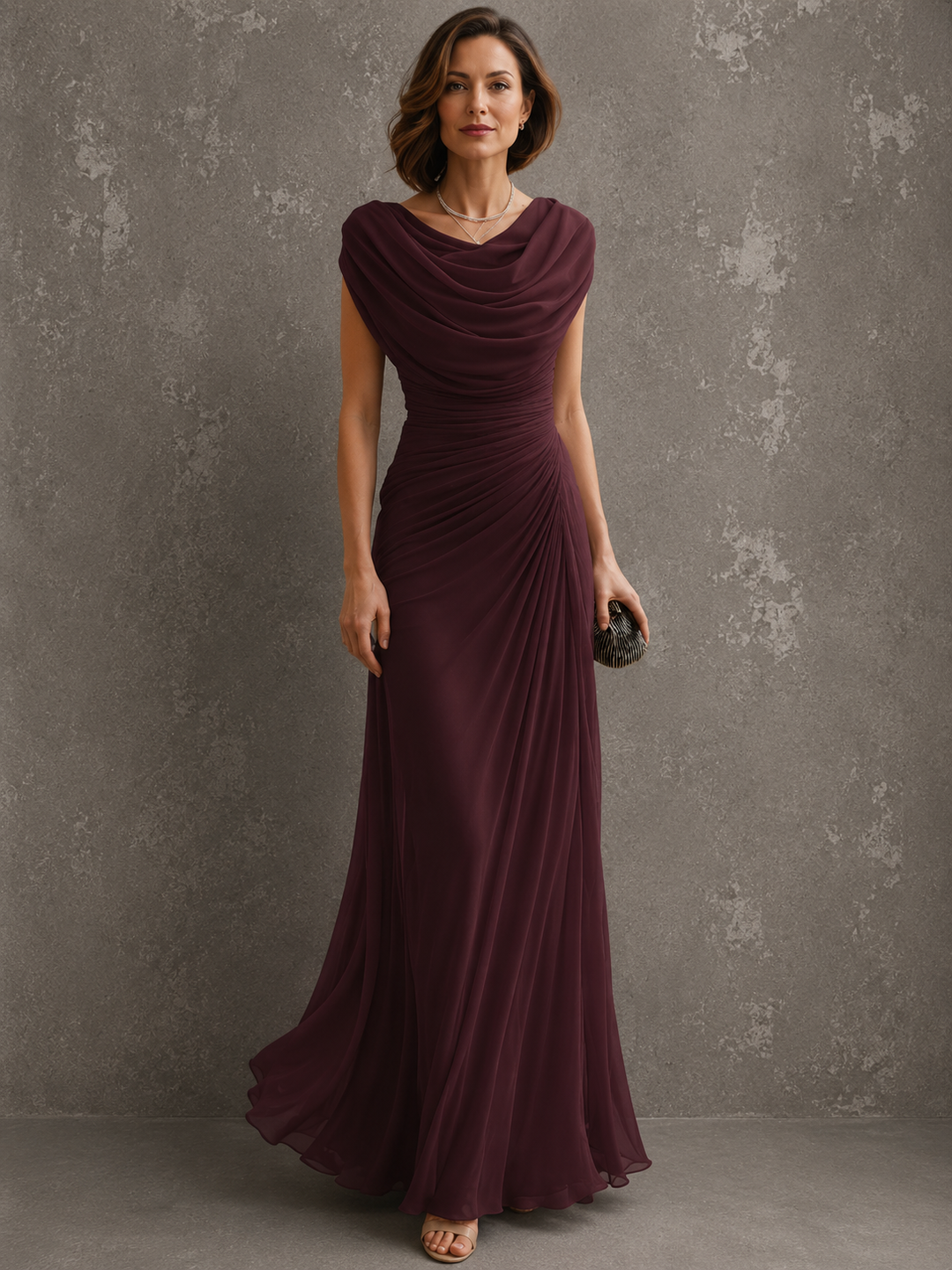 Zorabelle - drapiertes Maxikleid
