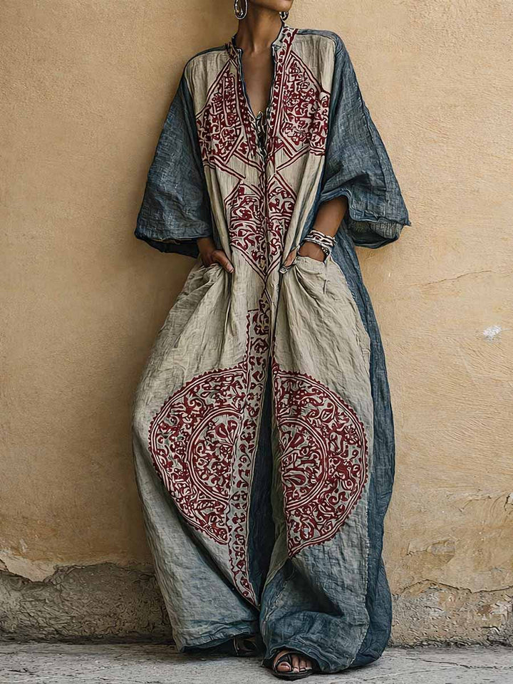 Melantha - Jumpsuit mit Vintage-Print und Soft-Touch